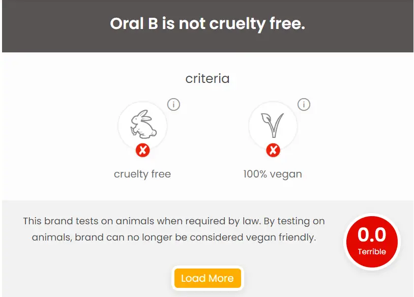 Check if Oral B is cruelty free vegan and safe to use Google Chrome 01 11 2023 3 11 16 pm