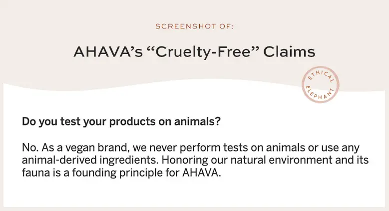 ahava cruelty free claims 2