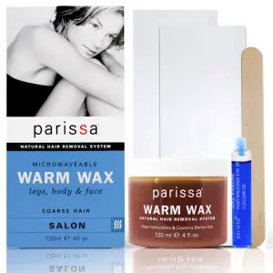 Parissa Salon Style Warm Wax, Complete Waxing Kit for Legs, Body & Facial Areas 